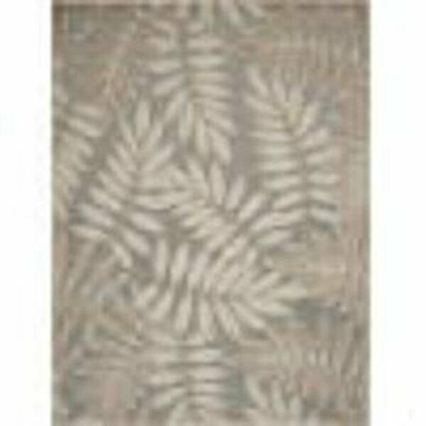 8 x 11 ft. Natural Leaves Indoor & Outdoor Area Rug, Homeroots, Mfr#: 384960